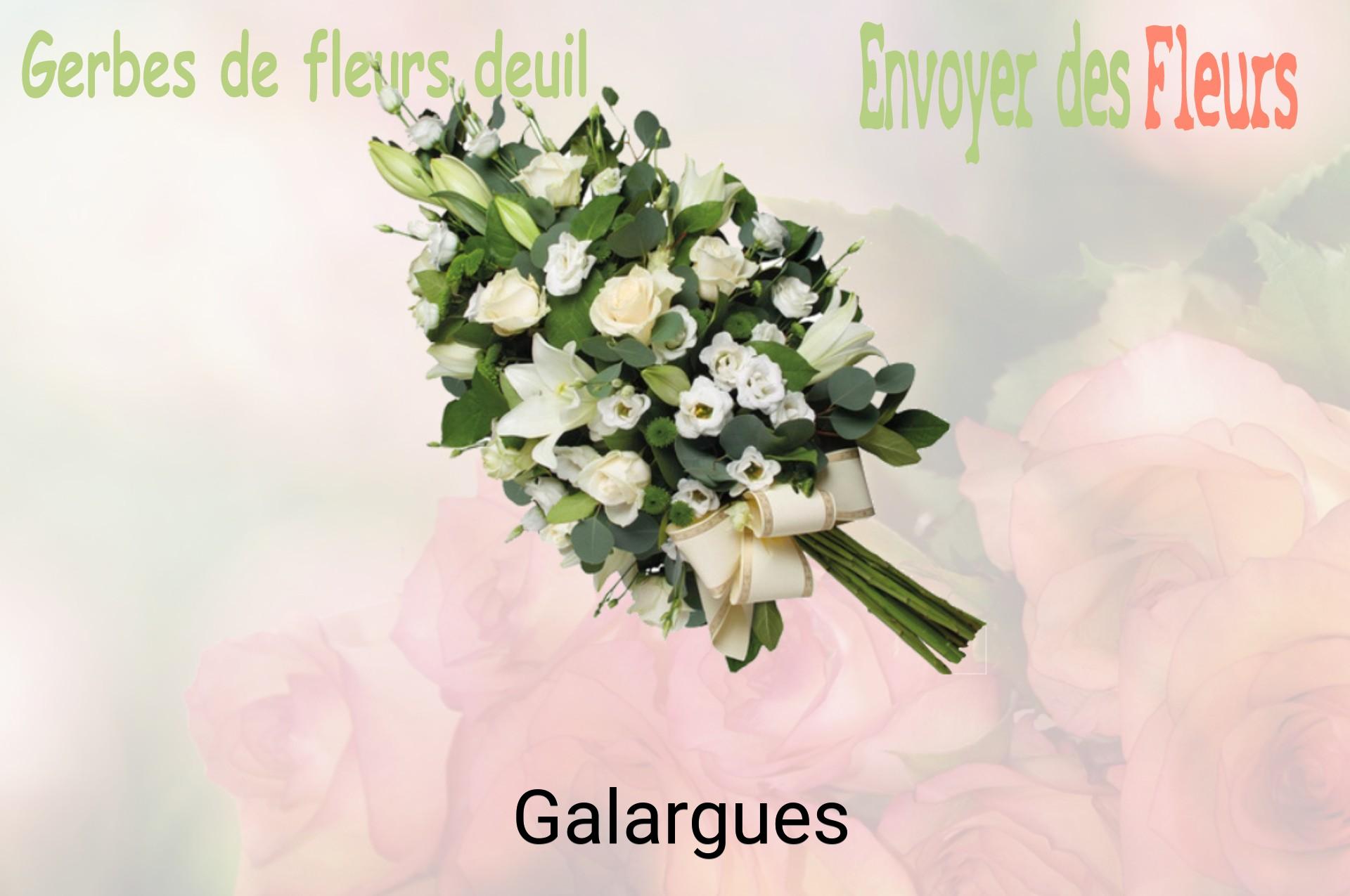 Gerbe de fleurs de deuil livrée à Galargues